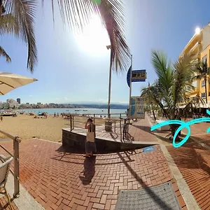 Apartamento Casita Canaria Playa Beachfront Access & Lateral Ocean View With Terrace, Las Palmas de Gran Canaria